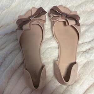 Melissa Women's Blush Sandals with Bow Accent